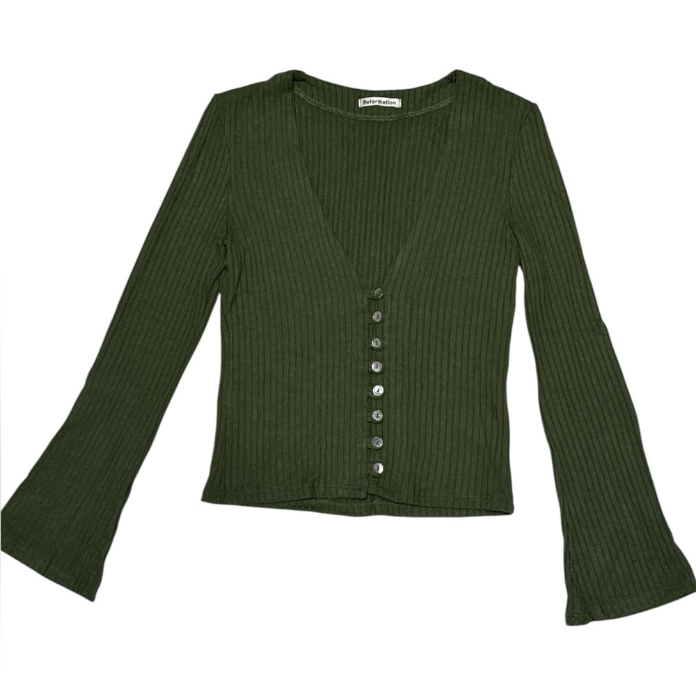 Reformation Gellar Ribbed Button Up - Picture 2 of 6